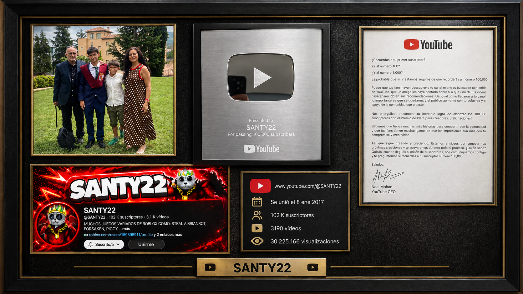 Santy Ruiz en familia