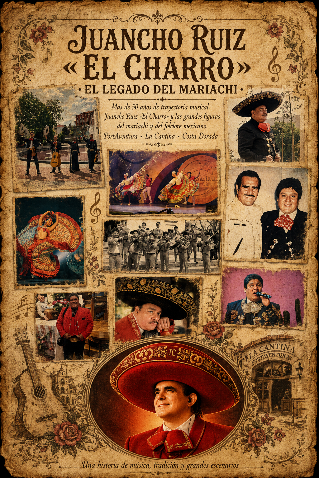 Juancho Ruiz El Charro y músicos mexicanos vinculados a PortAventura