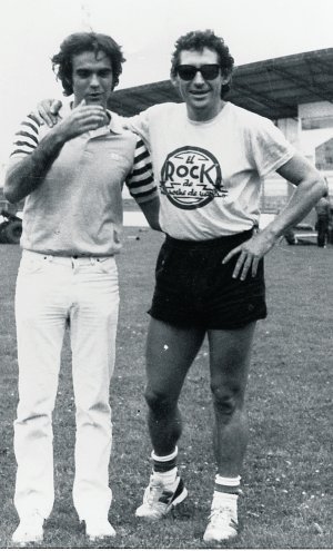 Juancho Ruiz junto a Miguel Ríos en 1983