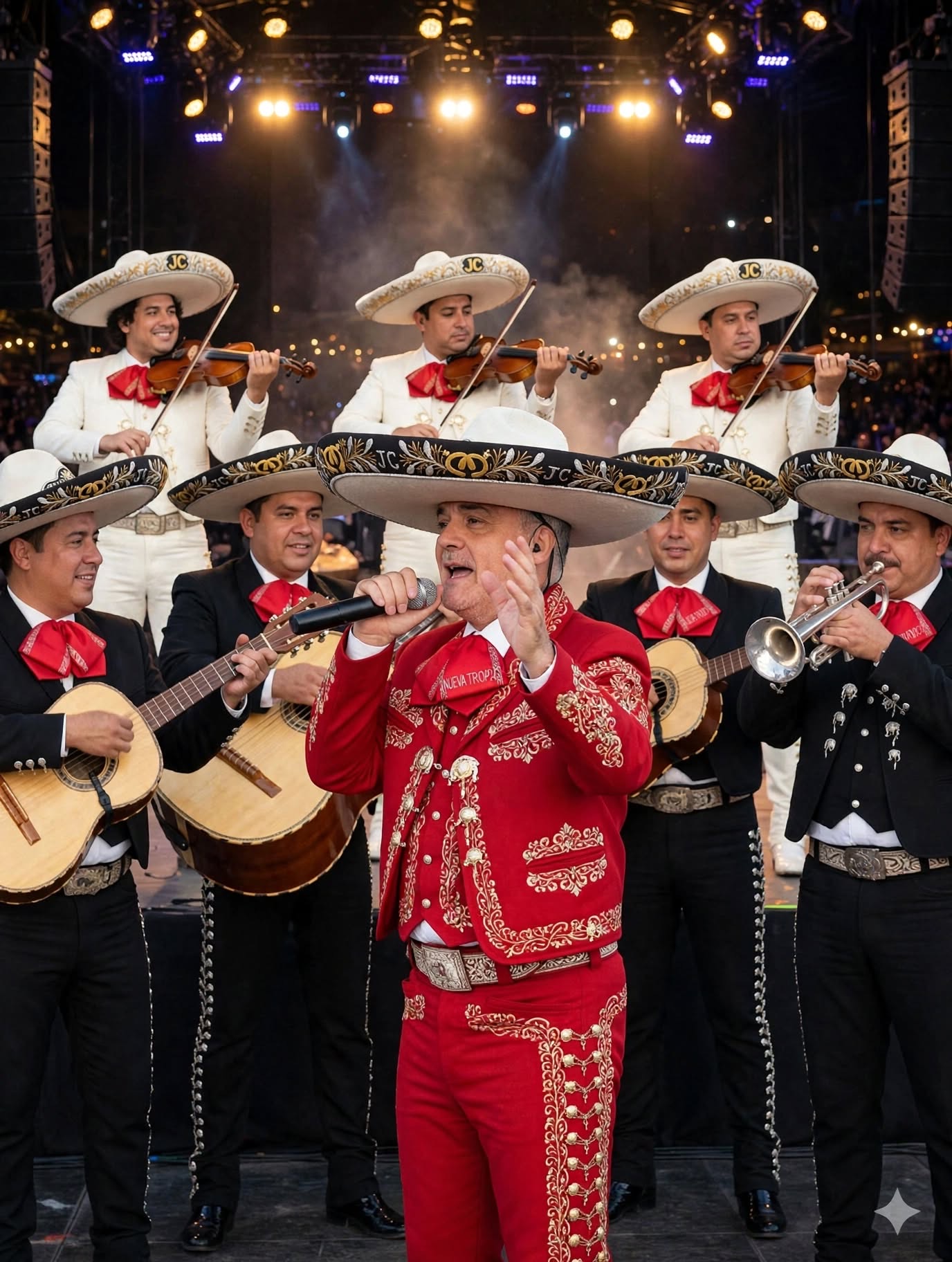 Juancho Ruiz con mariachi